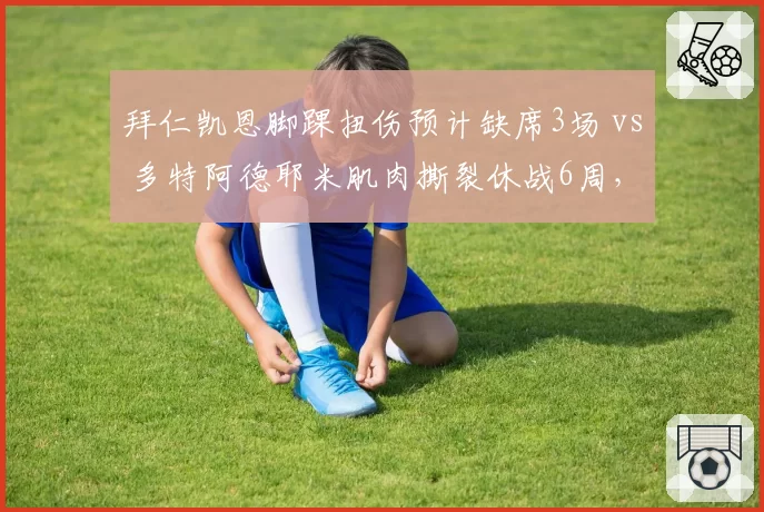 拜仁凯恩脚踝扭伤预计缺席3场 vs 多特阿德耶米肌肉撕裂休战6周,德甲金靴争夺天平倾斜